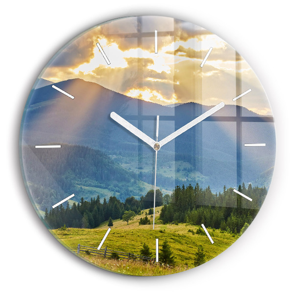 Orologio rotondo Paesaggio con foreste