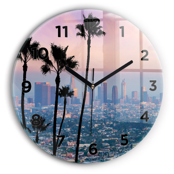 Orologio rotondo Tramonto a Los Angeles