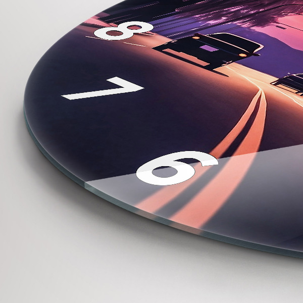 Orologio rotondo Tramonto a Los Angeles