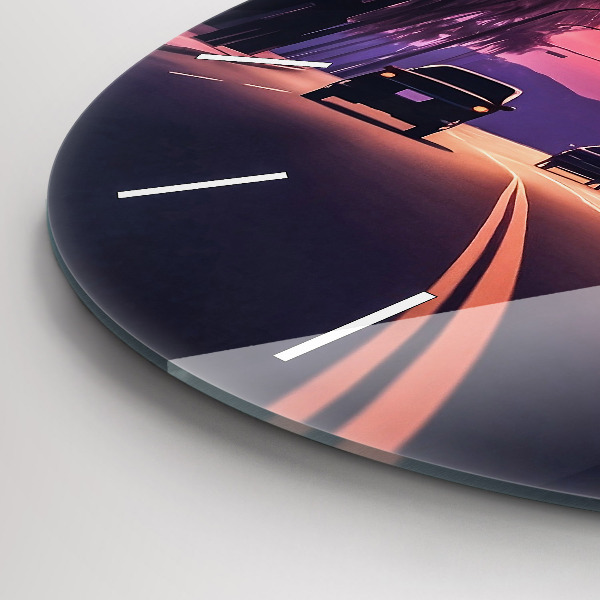 Orologio rotondo Tramonto a Los Angeles