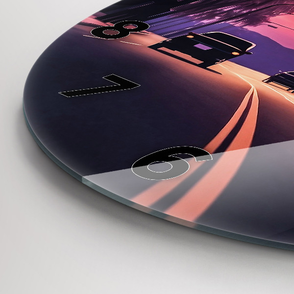 Orologio rotondo Tramonto a Los Angeles