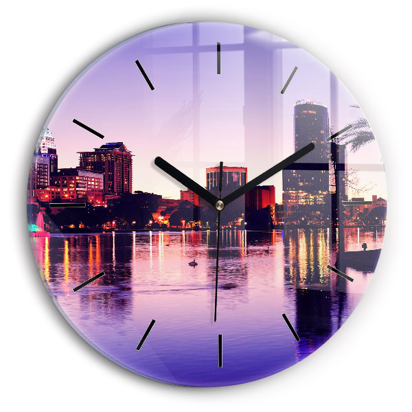 Orologio rotondo Skyline della città di Orlando