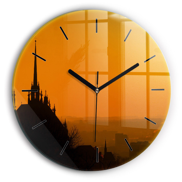 Orologio rotondo Vista della Cattedrale di Brno