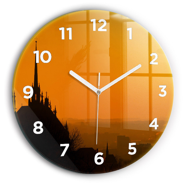 Orologio rotondo Vista della Cattedrale di Brno