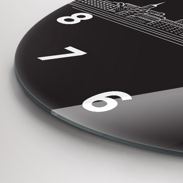 Orologio rotondo Disegno della città di Ostrava