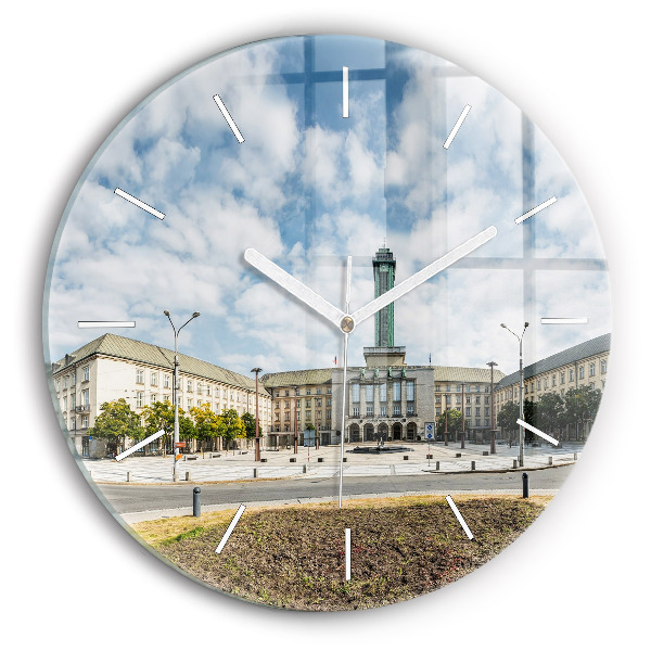 Orologio rotondo Panorama della città di Ostrava