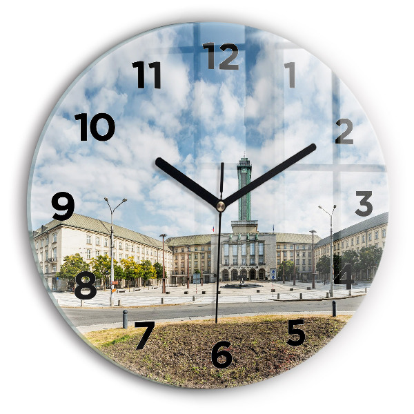 Orologio rotondo Panorama della città di Ostrava