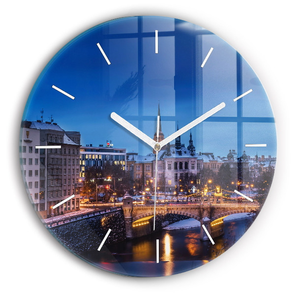 Orologio rotondo Panorama della città di Pilsen