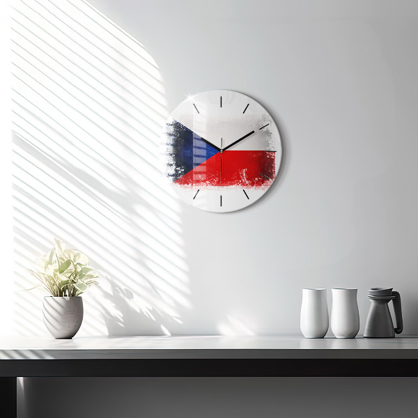 Orologio rotondo bandiera ceca