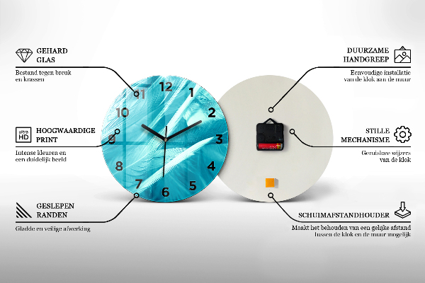 Orologio rotondo in vetro Città di roccia nella Repubblica Ceca
