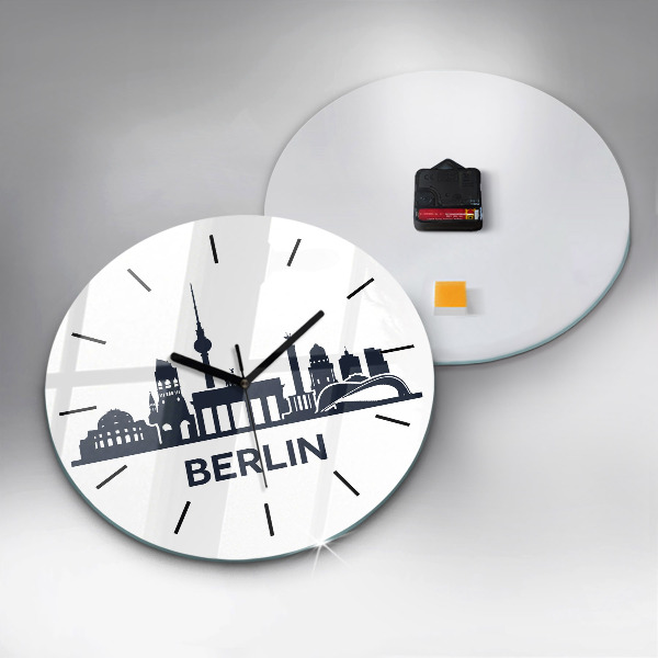 Orologio rotondo Illustrazione della città di Berlino