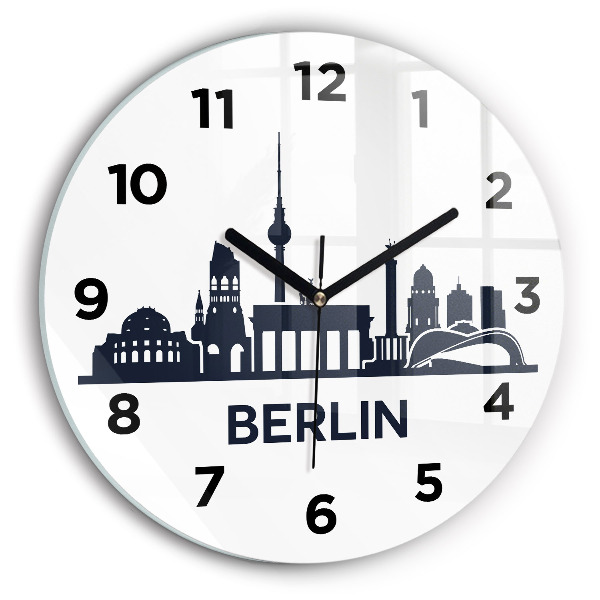 Orologio rotondo Illustrazione della città di Berlino