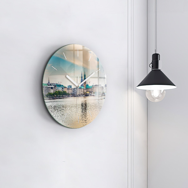 Orologio rotondo Binnenalster ad Amburgo