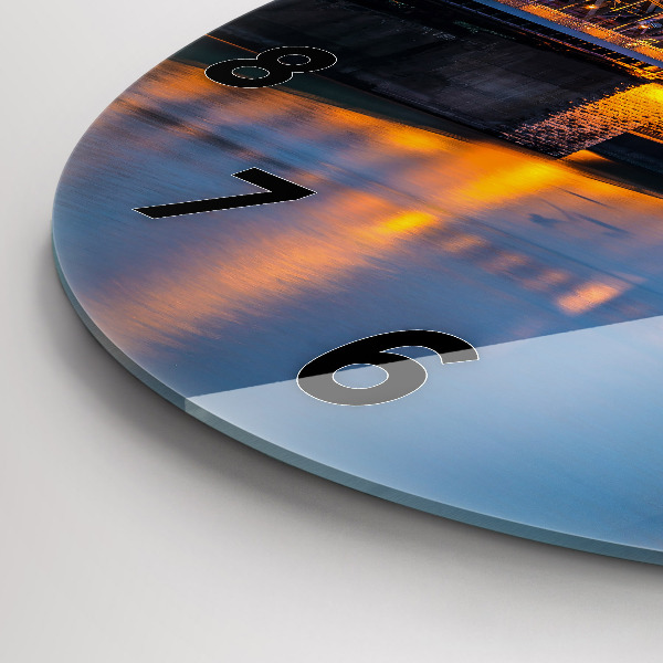 Orologio rotondo Vista del municipio