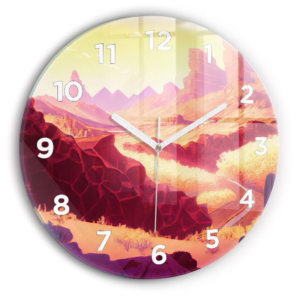 Orologio rotondo in vetro Deserto dell'Arizona