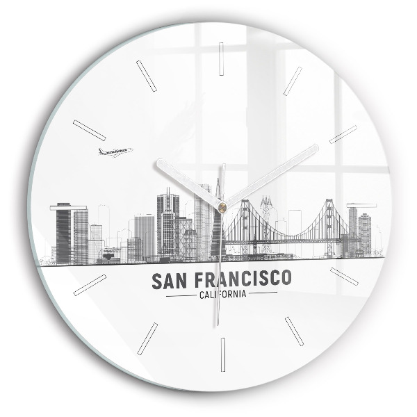 Orologio rotondo Skyline di San Francisco