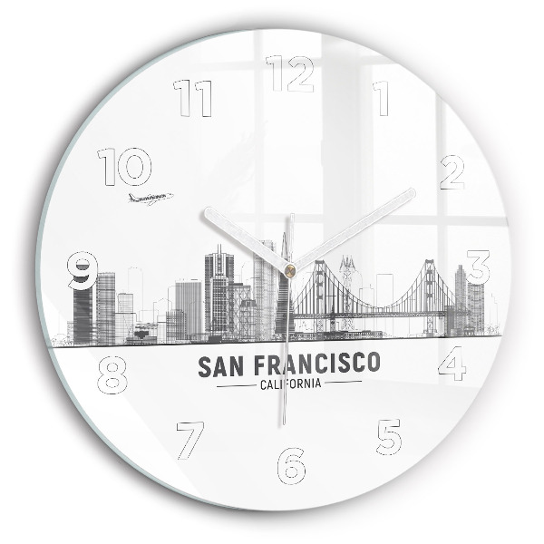 Orologio rotondo Skyline di San Francisco