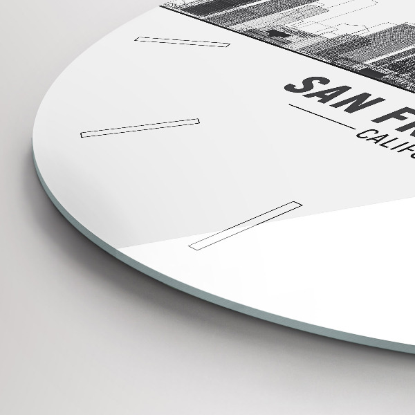 Orologio rotondo Skyline di San Francisco