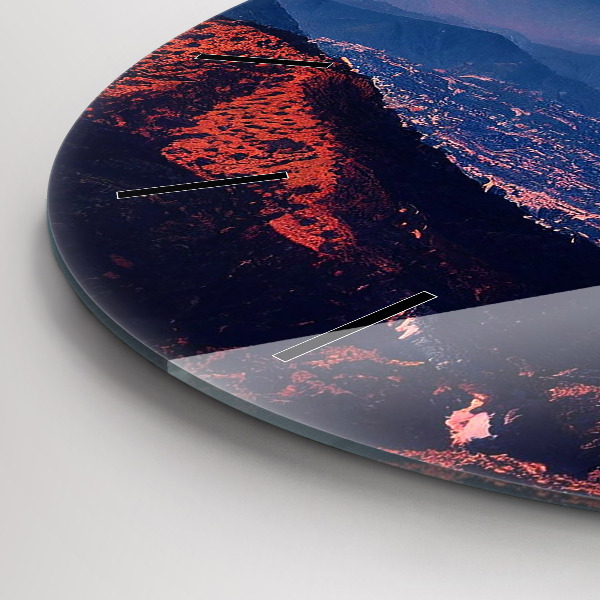 Orologio rotondo in vetro Montagne a San Antonio USA