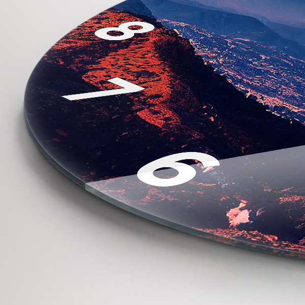 Orologio rotondo in vetro Montagne a San Antonio USA