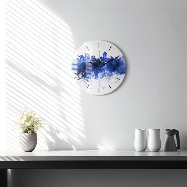 Orologio rotondo in vetro Acquerelli di San Antonio