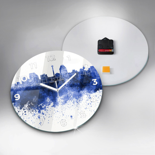 Orologio rotondo in vetro Acquerelli di San Antonio