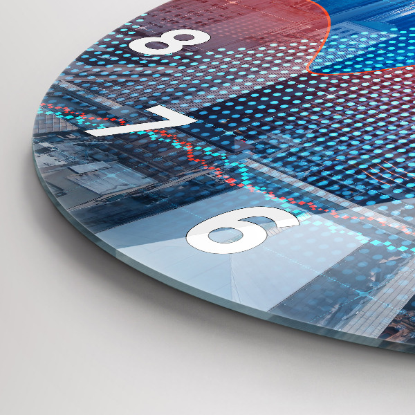 Orologio rotondo in vetro Grattacieli a Philadelphia