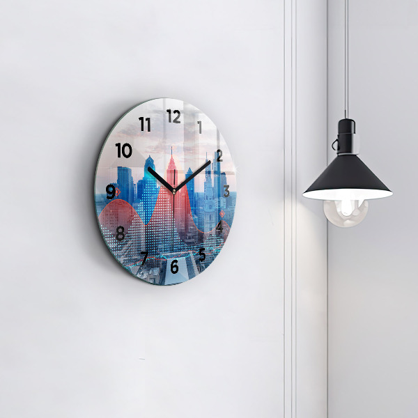 Orologio rotondo in vetro Grattacieli a Philadelphia