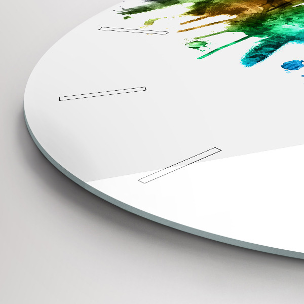 Orologio rotondo in vetro Filadelfia colorata