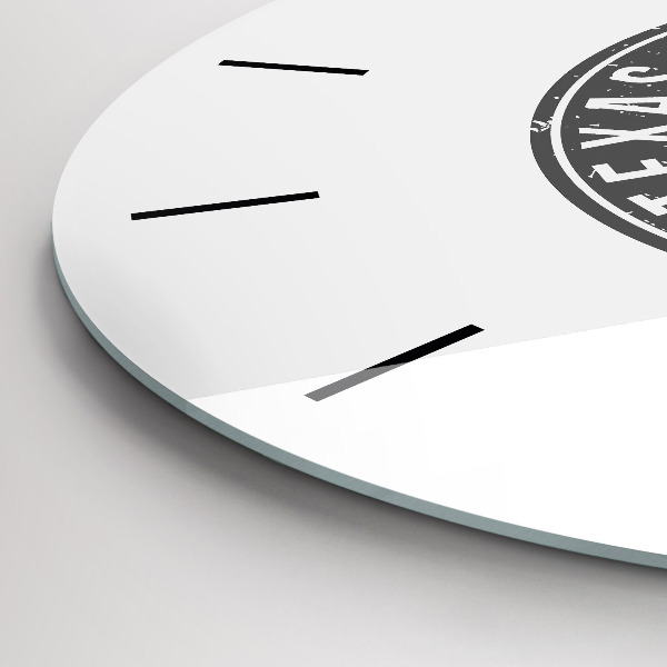 Orologio rotondo in vetro francobollo del Texas