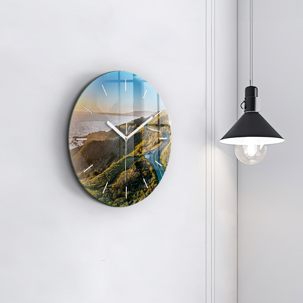 Orologio rotondo in vetro La strada per San Francisco