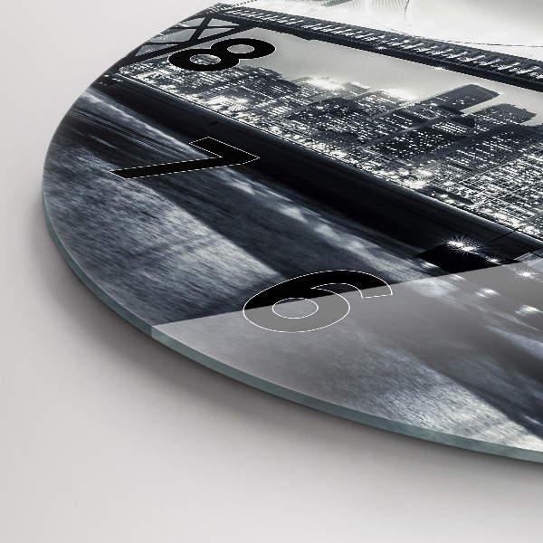 Orologio rotondo Ponte di San Francisco di notte