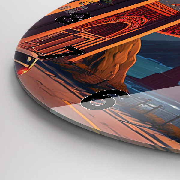 Orologio rotondo in vetro Ponte di San Francisco