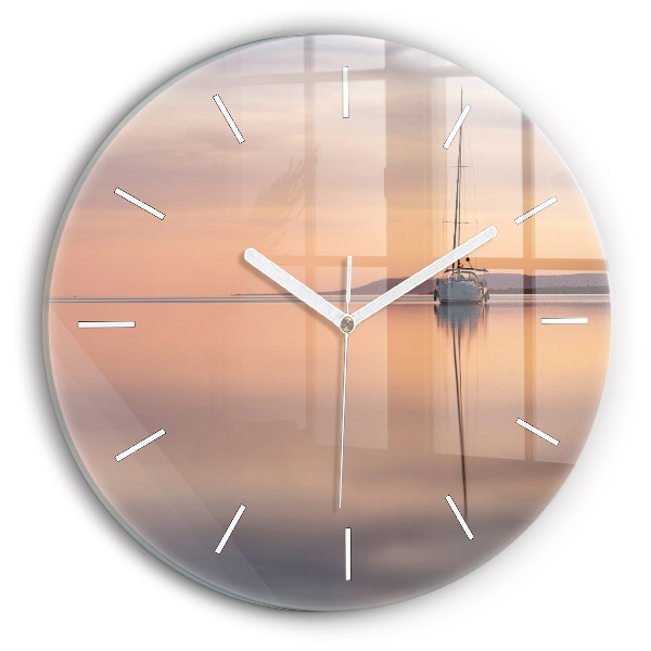 Orologio rotondo in vetro Lago Balaton Stati Uniti