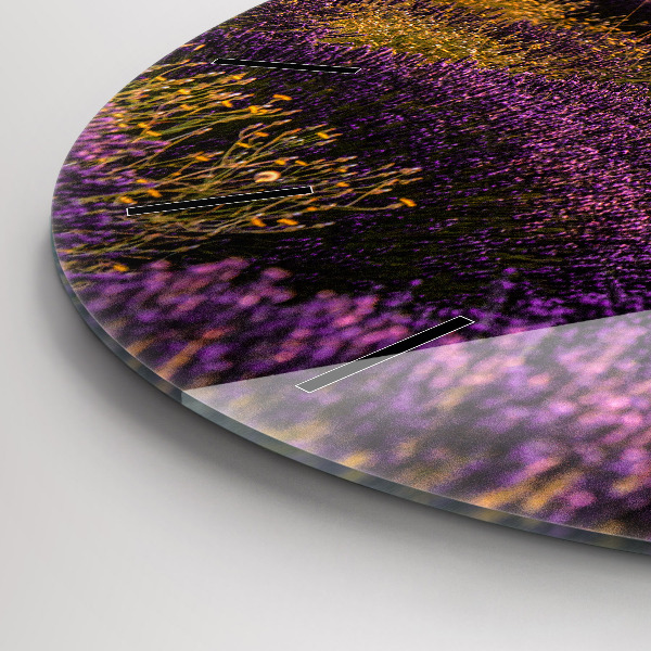 Orologio rotondo Campo di lavanda Francia