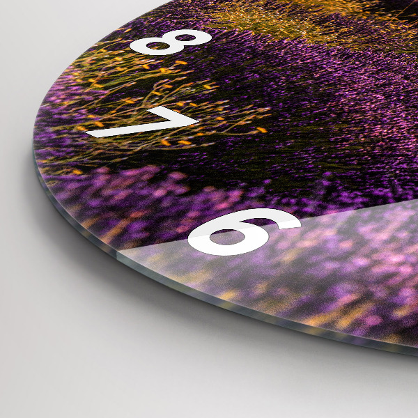 Orologio rotondo Campo di lavanda Francia
