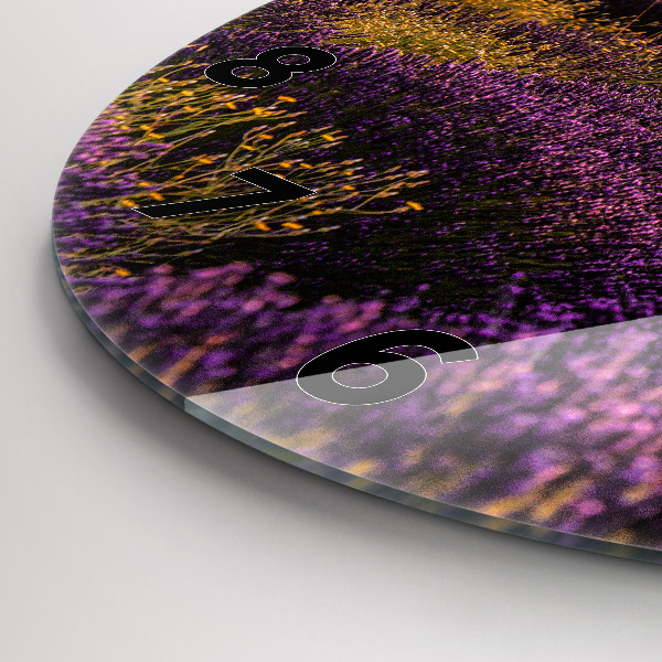 Orologio rotondo Campo di lavanda Francia