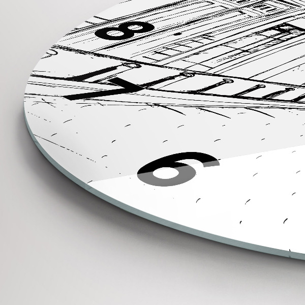 Orologio rotondo Disegno della città della Provenza