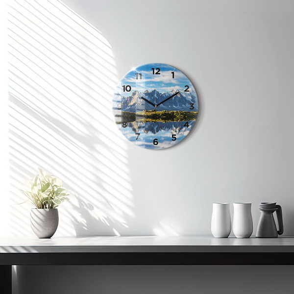 Orologio rotondo in vetro Valle di Chamonix, Alpi