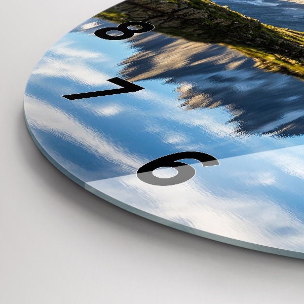 Orologio rotondo in vetro Valle di Chamonix, Alpi