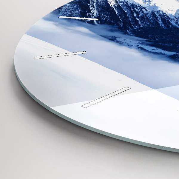 Orologio rotondo in vetro Panorama di montagna