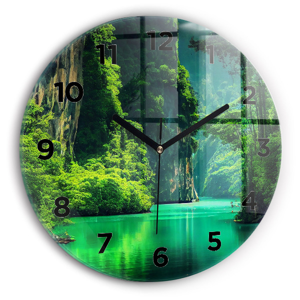 Orologio rotondo in vetro Paesaggio naturale della Thailandia