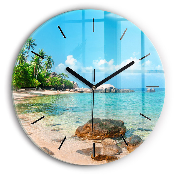 Orologio rotondo Bellissima spiaggia in Thailandia