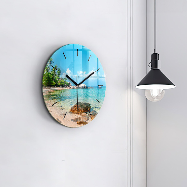 Orologio rotondo Bellissima spiaggia in Thailandia