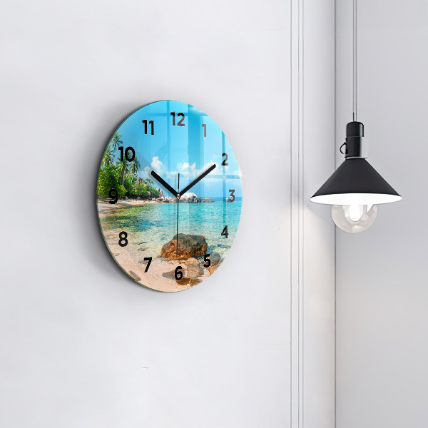 Orologio rotondo Bellissima spiaggia in Thailandia