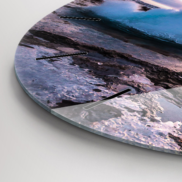 Orologio rotondo Geyser sull'isola d'Islanda