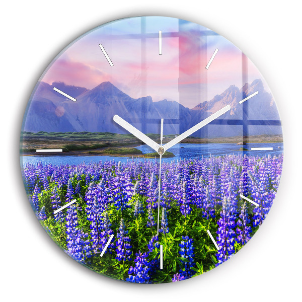 Orologio rotondo Vista sulle montagne Islanda