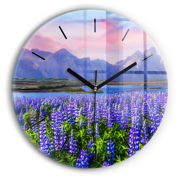 Orologio rotondo Vista sulle montagne Islanda