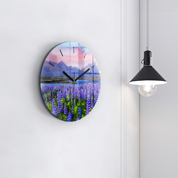 Orologio rotondo Vista sulle montagne Islanda