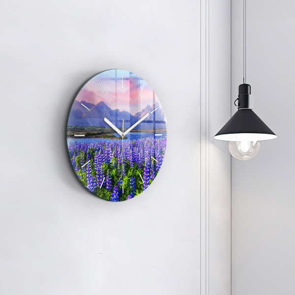 Orologio rotondo Vista sulle montagne Islanda